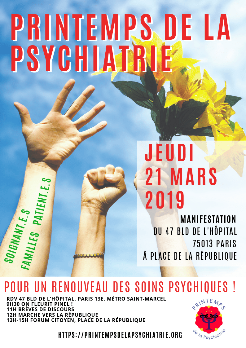affiche Printemps de la psychiatrie avec site